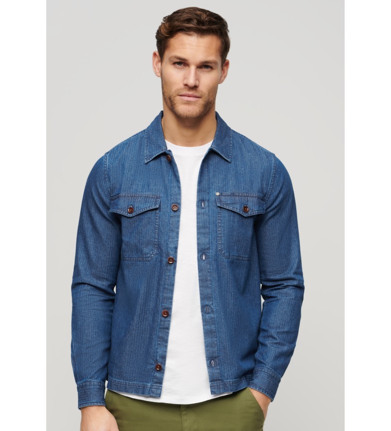 Superdry Sobrecamisa índigo Merchant azul
