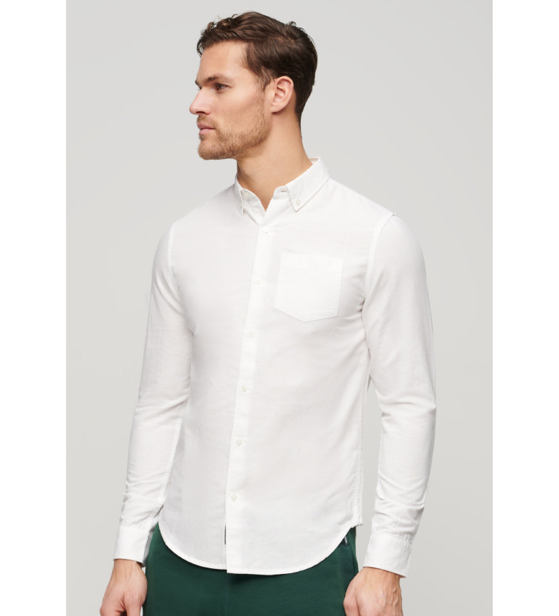 Superdry Camisa Studios en lino blanco