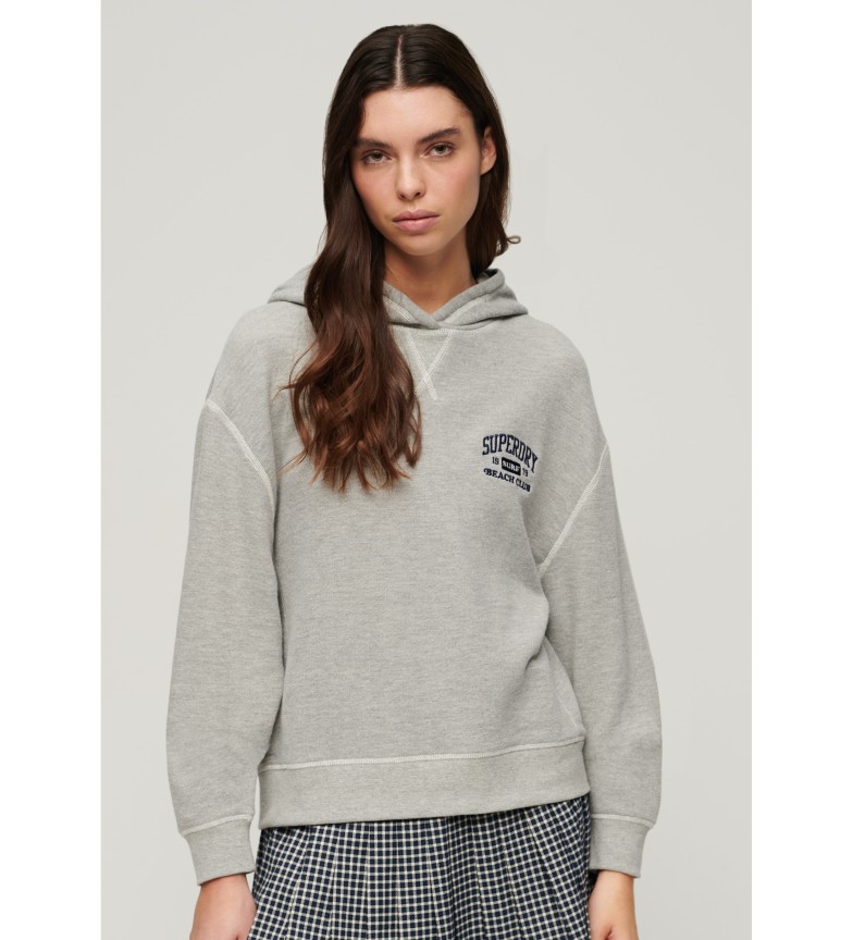 Superdry Sudadera con capucha Athletic Essential gris