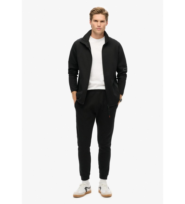 Superdry Pantalón Jogger de pernera cónica Tech negro