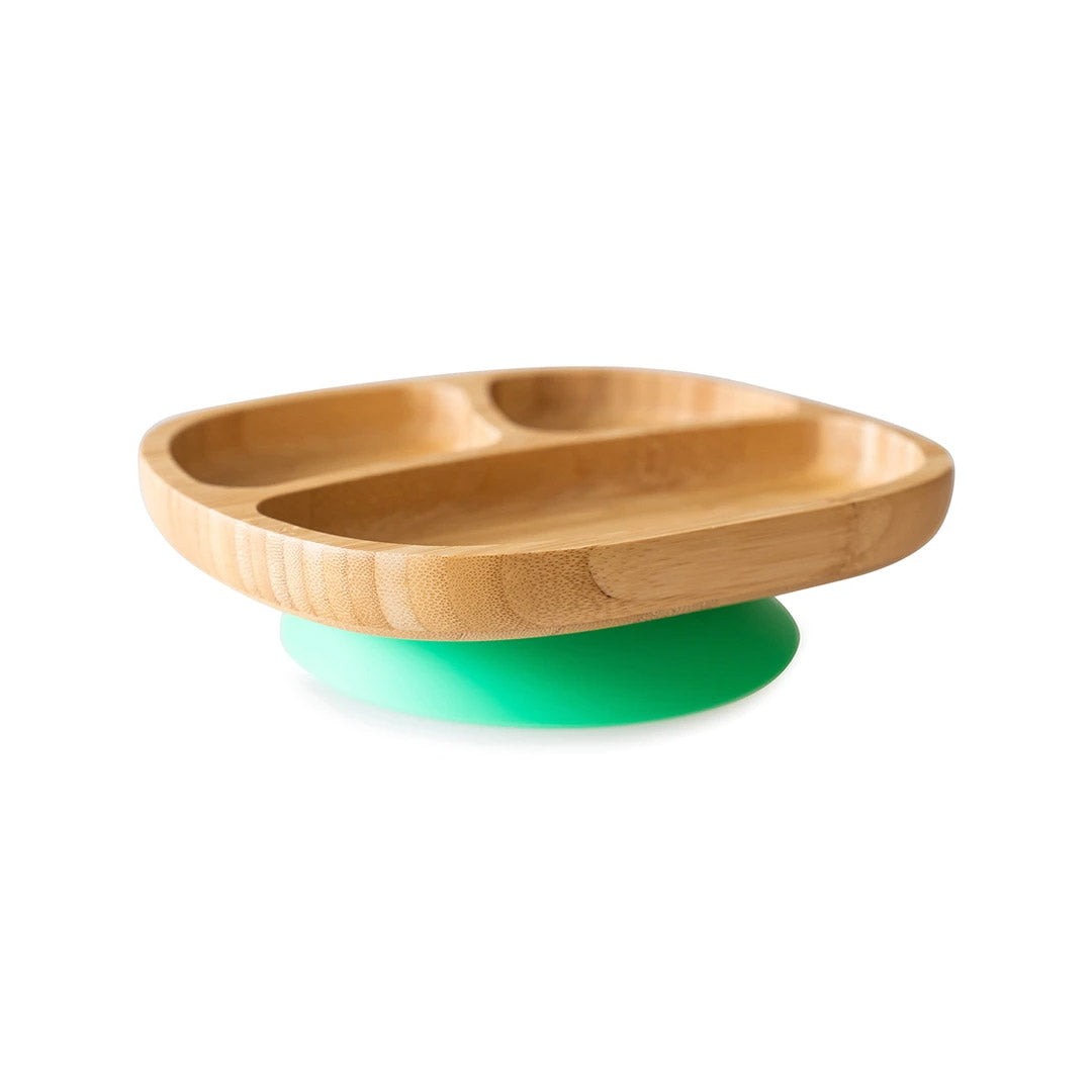 Plato de bambú con ventosa Eco Rascals toddler verde