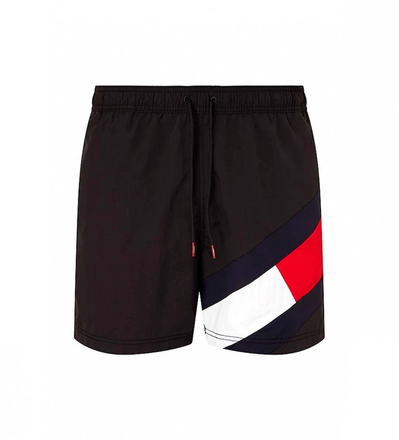 Tommy Hilfiger Bañador Largo Medio con Diseño Color Block negro