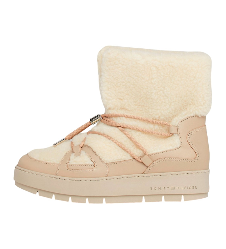 Tommy Hilfiger Botas de Nieve Peluche beige