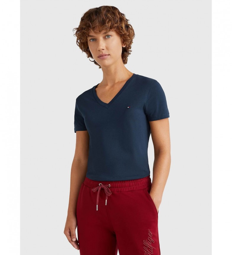 Tommy Hilfiger Camiseta Heritage V-Neck marino