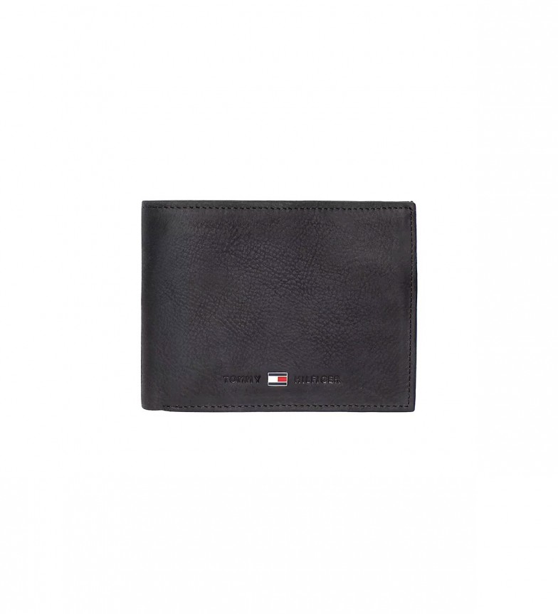 Tommy Hilfiger Cartera de Piel Plegable en tres negro