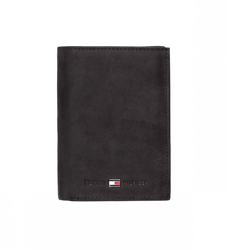 Tommy Hilfiger Cartera de piel vertical plegable negro