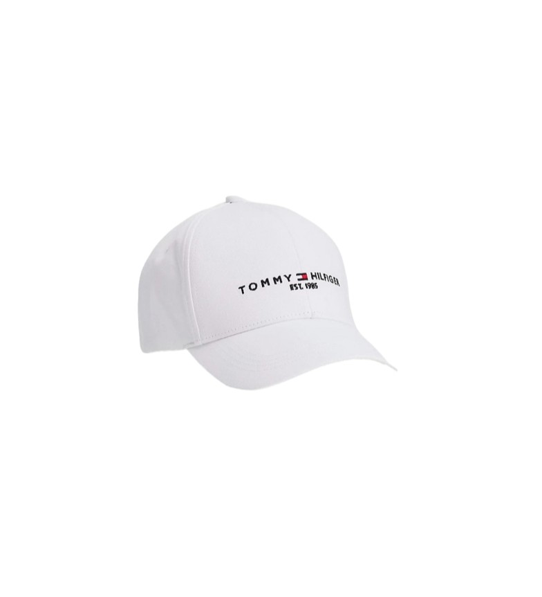 Tommy Hilfiger Gorra TH Established de algodón orgánico blanco