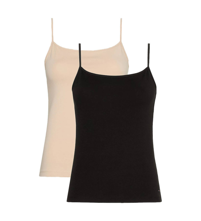 Tommy Hilfiger Pack de 2 camisetas Premium Essential rosa, negro