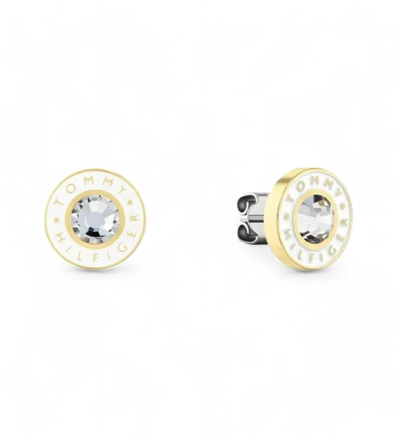 Tommy Hilfiger Pendientes tipo botón dorado