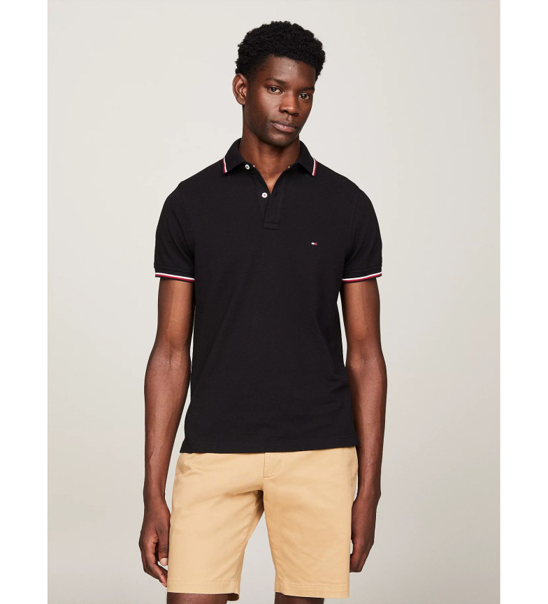 Tommy Hilfiger Polo Core Tipped Slim negro