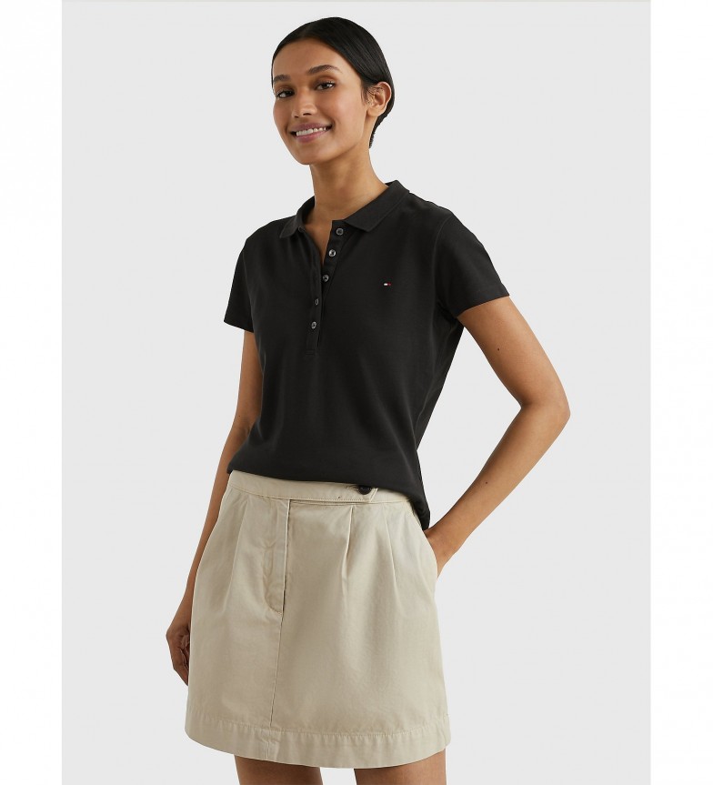 Tommy Hilfiger Polo Heritage de corte slim negro