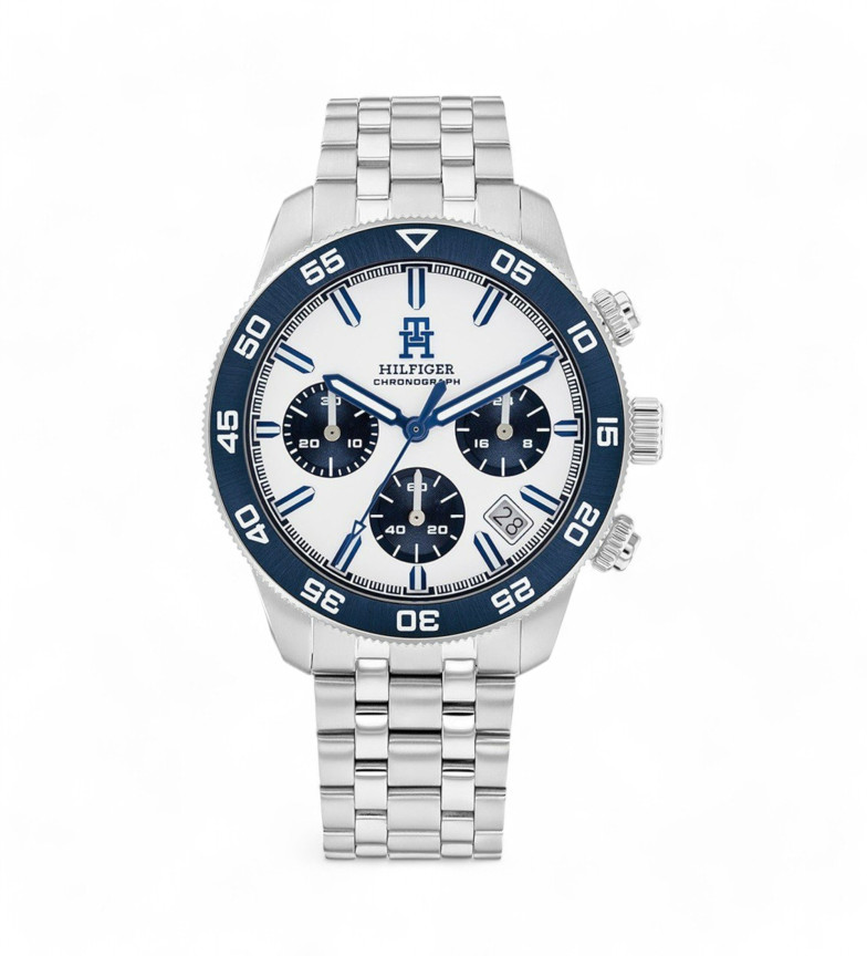 Tommy Hilfiger Reloj TH85 Chrono plateado