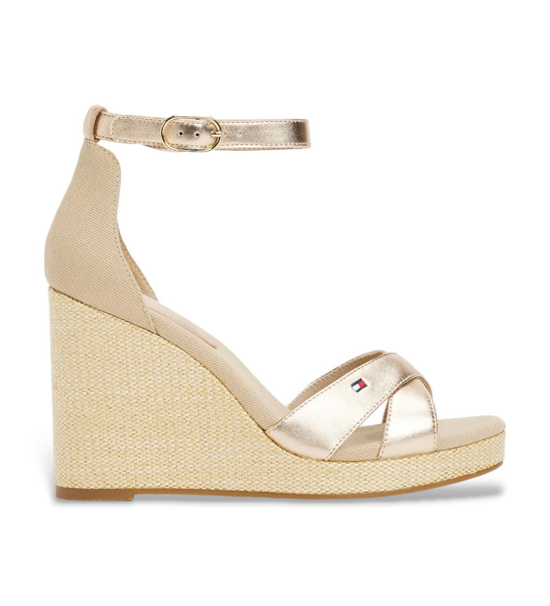 Tommy Hilfiger Sandalias metalizadas con cuña dorado
