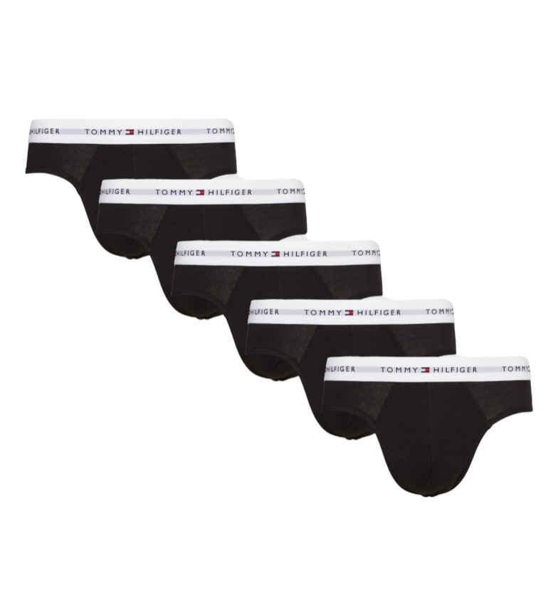 Tommy Hilfiger Pack de 5 Slips con logo distintivo negro