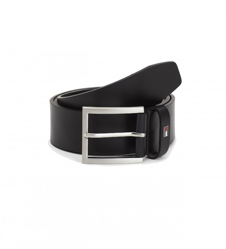 Tommy Hilfiger Cinturón de piel Hampton 4.0 negro