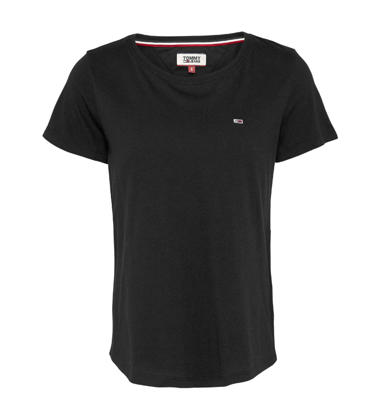 Tommy Jeans Camiseta Essential Logo Negro