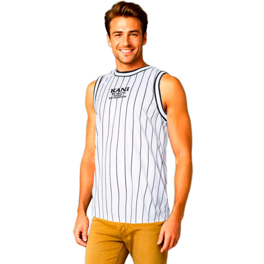 Top Karl Kani Retro Pinstripes Basketball White