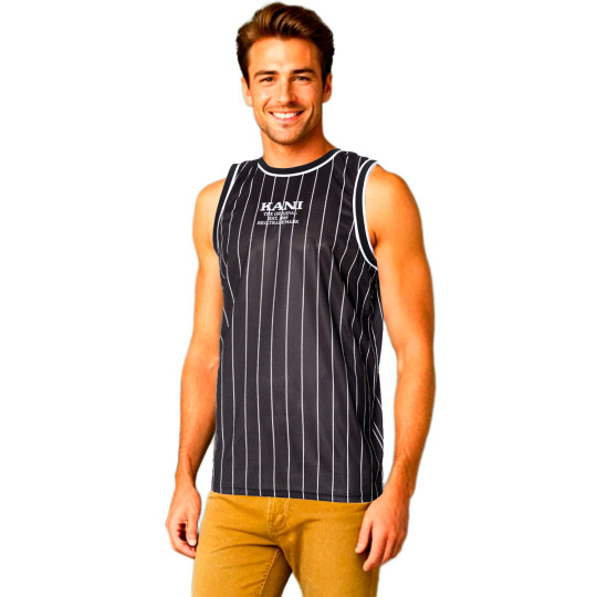 Top Karl Kani Retro Pinstripes Basketball Black
