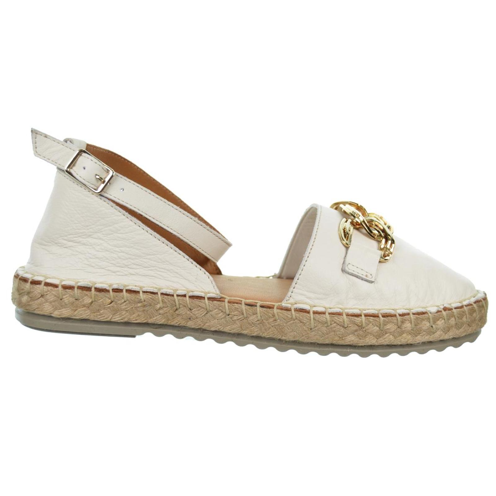 Top3 24510 Alpargata Piel y Yute Confort Hebilla Mujer