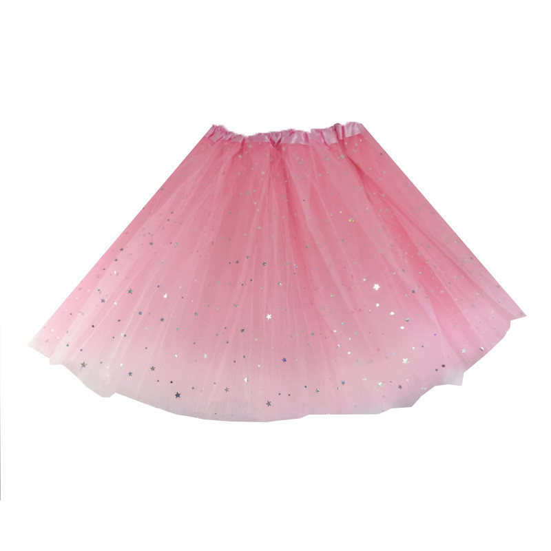 Tutú con Estrellas Infantil Rosa - Falda de Tul 30cm-2A1-300-T17385
