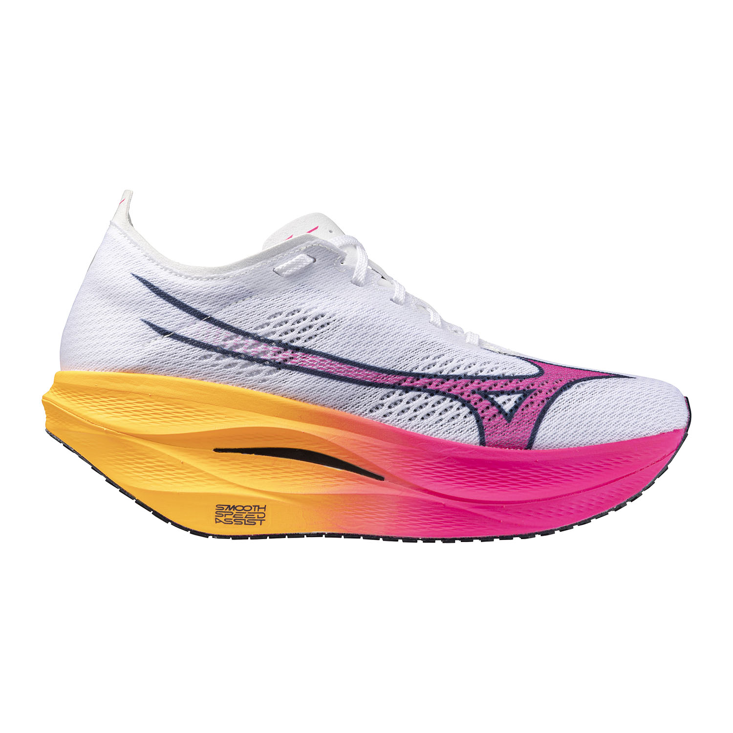 Mizuno Wave Rebellion Pro 3 Hanabi Zapatillas Running Performance Unisex White/Pink Tetra/Tang Orange