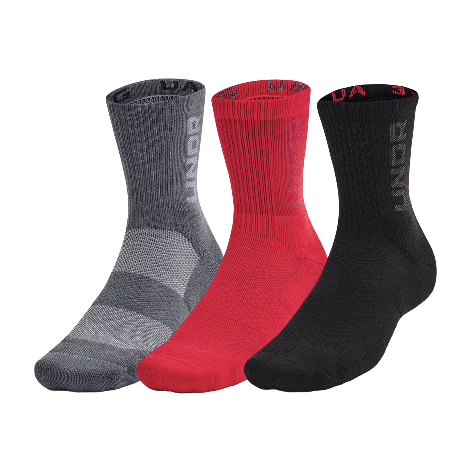 Under Armour 3 Maker x 3 Calcetines Red/Castelrock