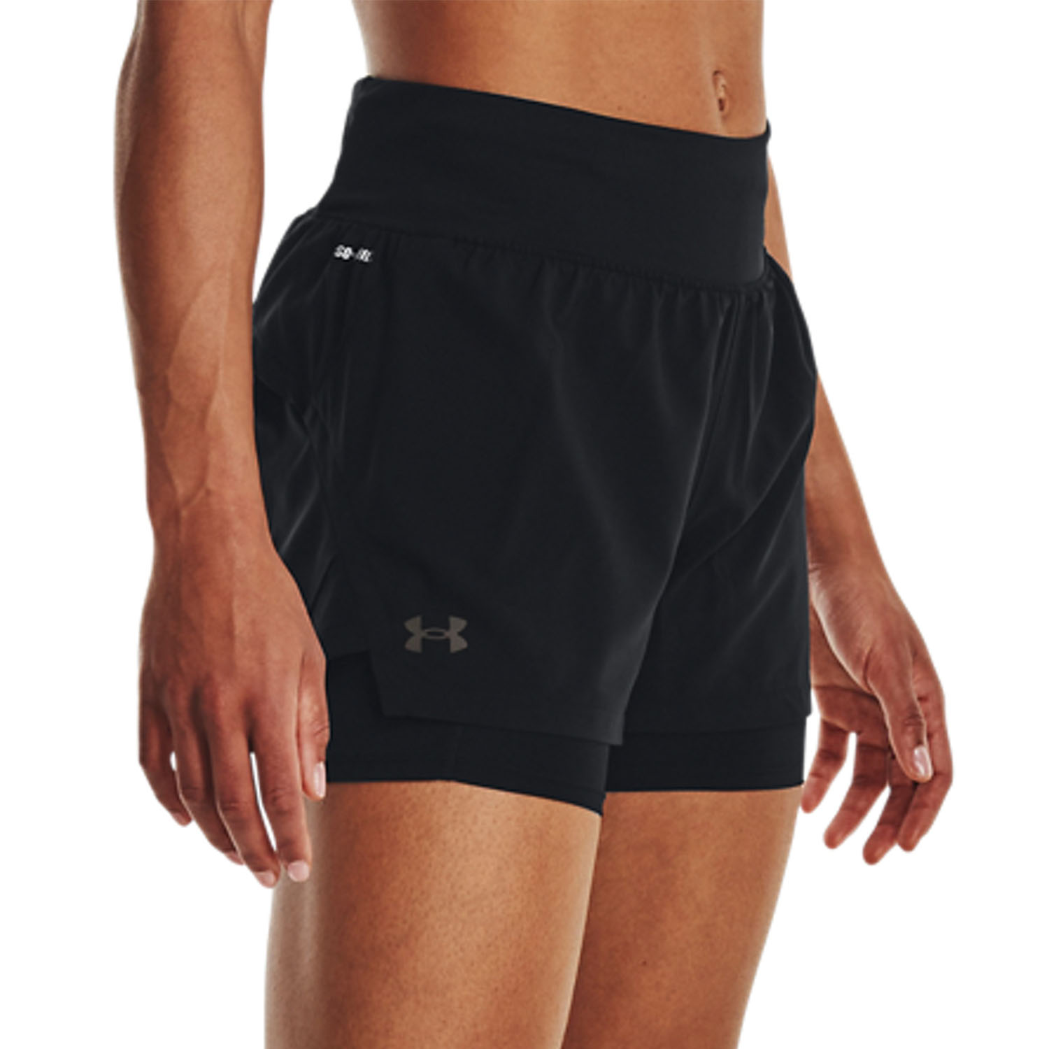 Under Armour Elite 2 in 1 3in Shorts Black/Reflective
