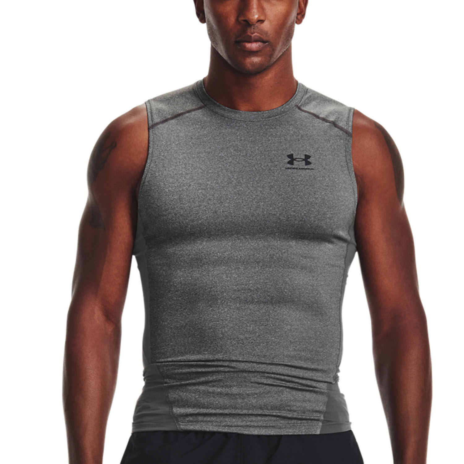 Under Armour HeatGear Compression Top Carbon Heather/Black