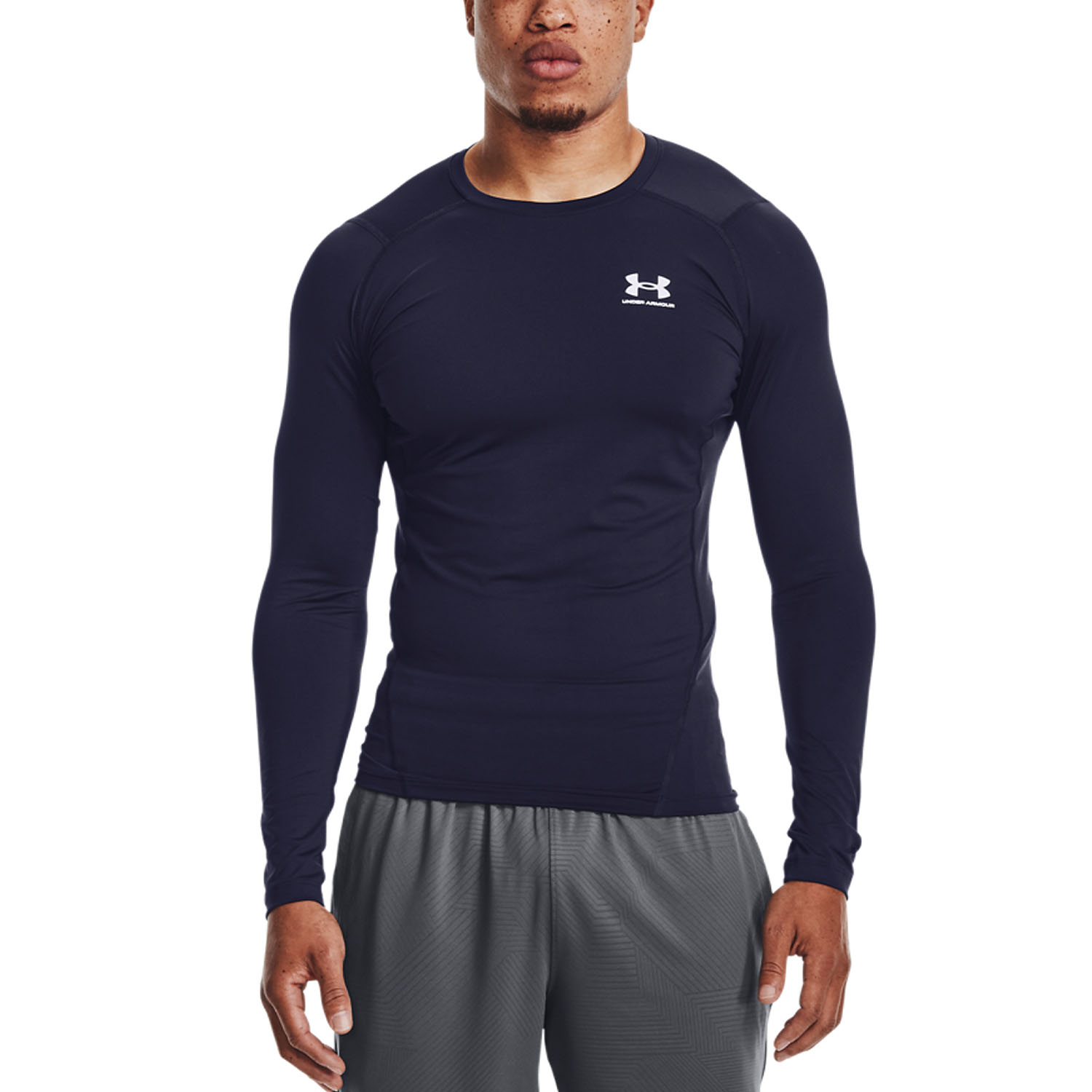 Under Armour HeatGear Compression Camisa Midnight Navy/White