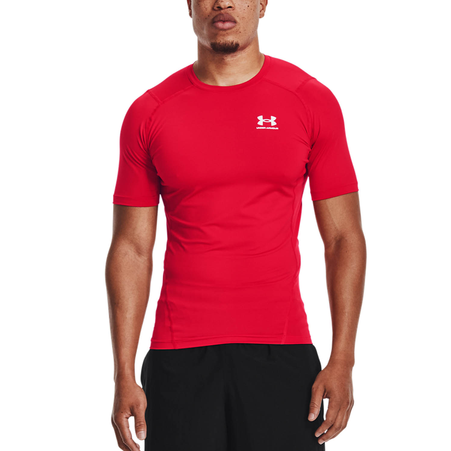 Under Armour HeatGear Compression Logo Camiseta Red/White