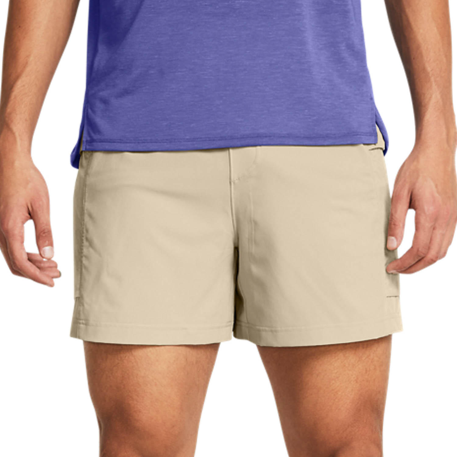 Under Armour Launch Logo 5in Shorts Khaki Base/Silt/Reflective