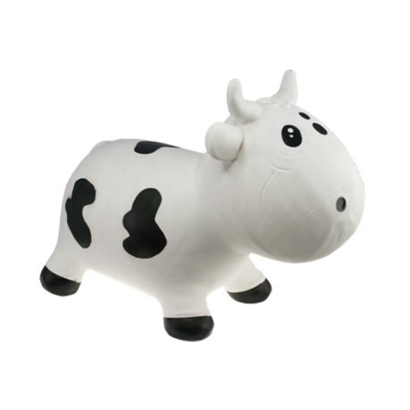 Vaca hinchable saltarina Blanca Kidzzfarm