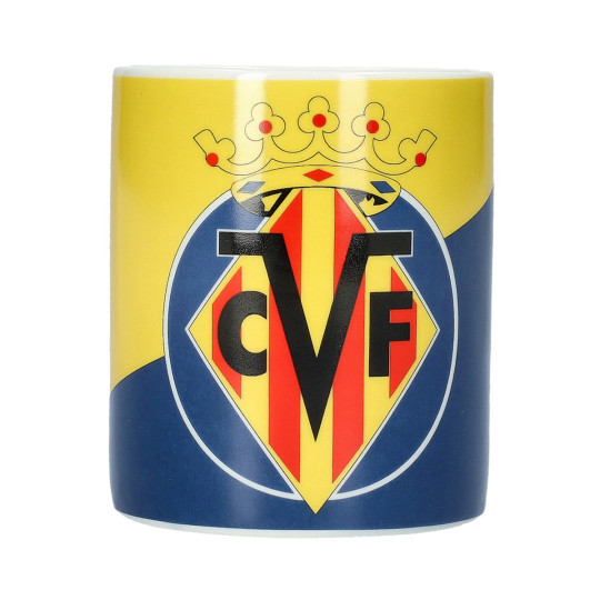 Taza Villarreal CF Escudo Bicolor Diagonal Villarreal2025-2026 Amarillo