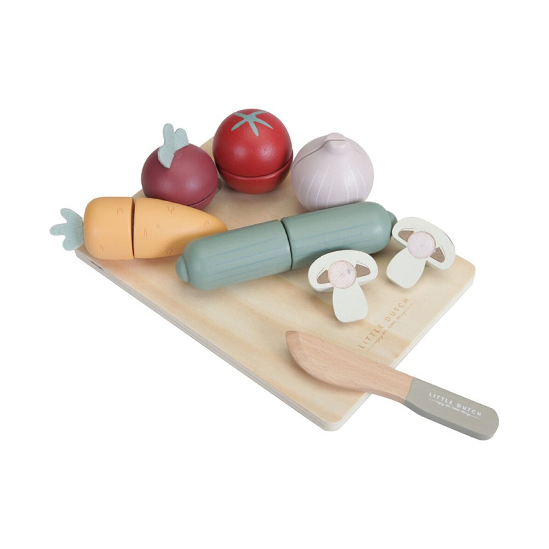 Vegetales de madera para cortar Little Dutch