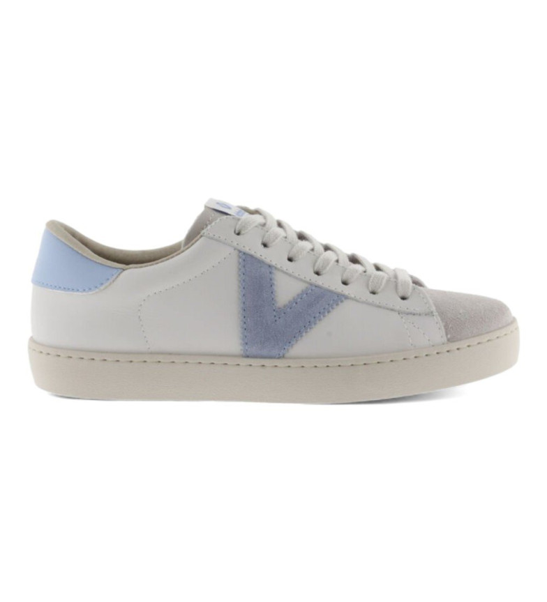 Victoria Zapatillas Berlin Piel & Serraje blanco, azul