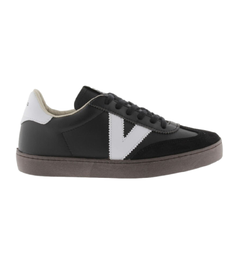 Victoria Zapatillas de piel Berlín Cilicsta negro
