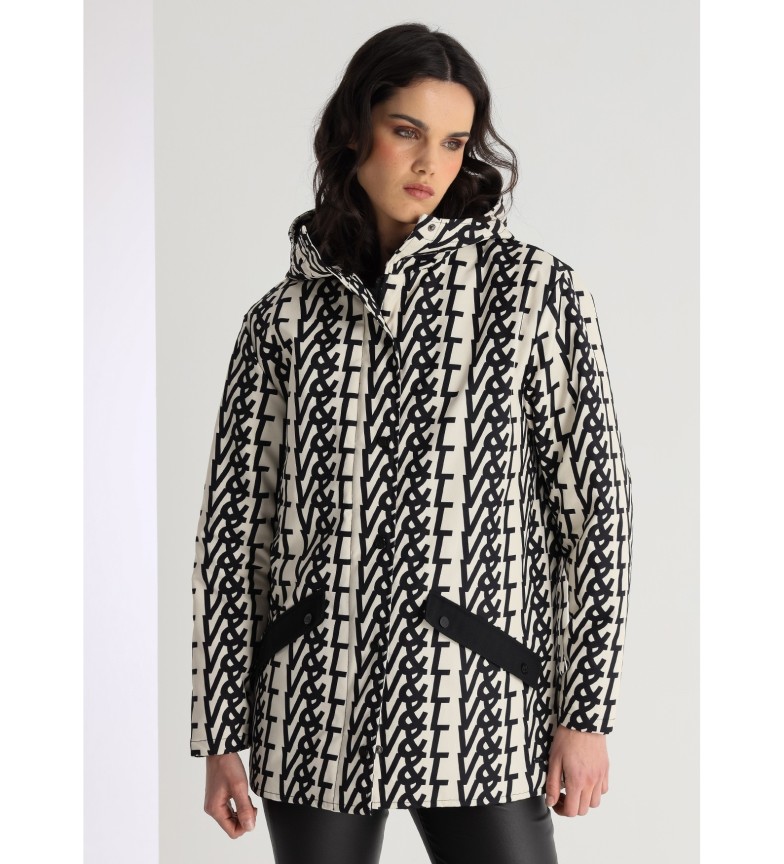 Victorio & Lucchino, V&L Abrigo parka con capucha acolchada waterproof blanco