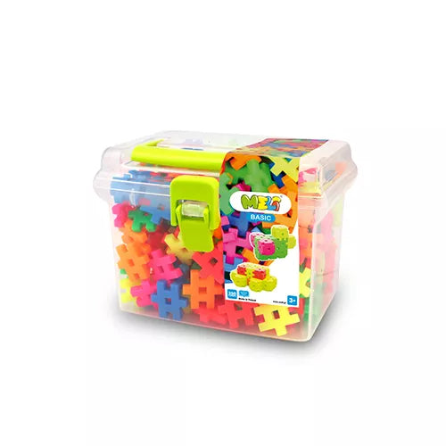 Bloques Meli Basic Neon Travel Box 250 piezas