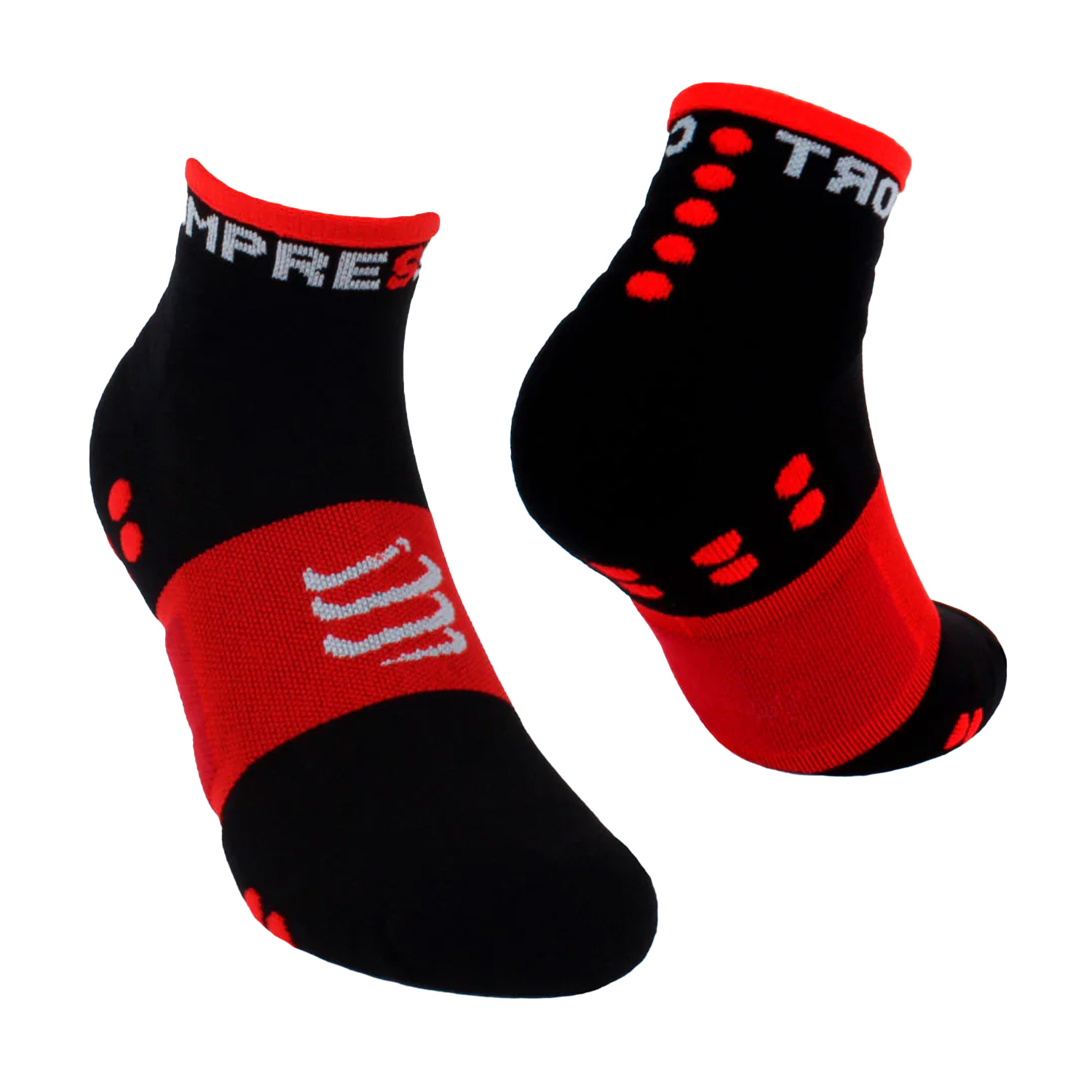 Compressport 3D Dots Logo x 2 Calcetines Black
