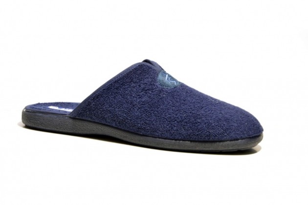 Zapatilla casa destalonada Andinas rizo marino