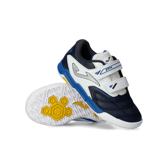 Zapatilla de Fútbol sala Joma Cancha Niño Marino Blanco