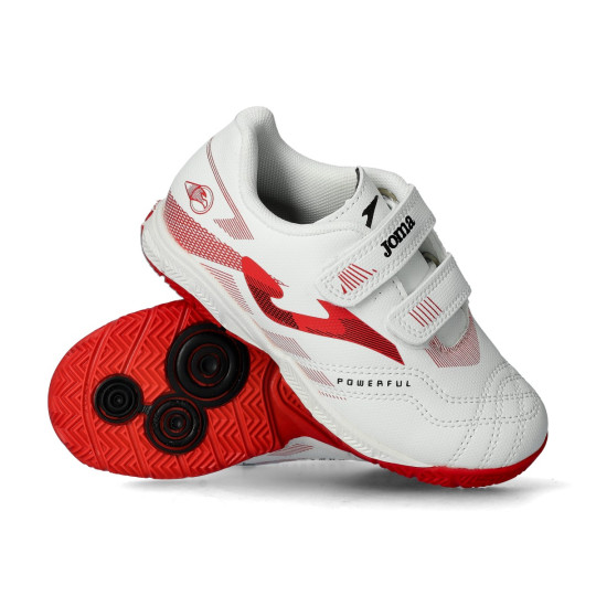 Zapatilla de Fútbol sala Joma Powerful Niño White-Red