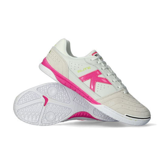 Zapatilla de Fútbol sala Kelme Elite Blanco-Fucsia