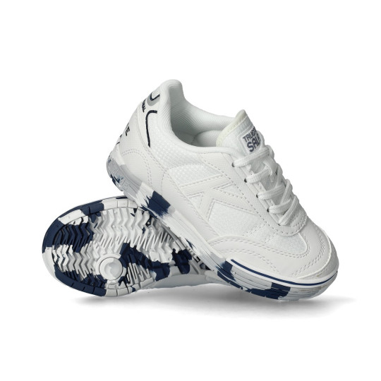 Zapatilla de Fútbol sala Kelme Trueno Lace Niño Blanco