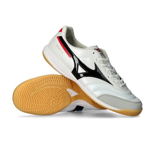Zapatilla de Fútbol sala Mizuno Morelia Sala Pro IN White-Black-Chinese Red