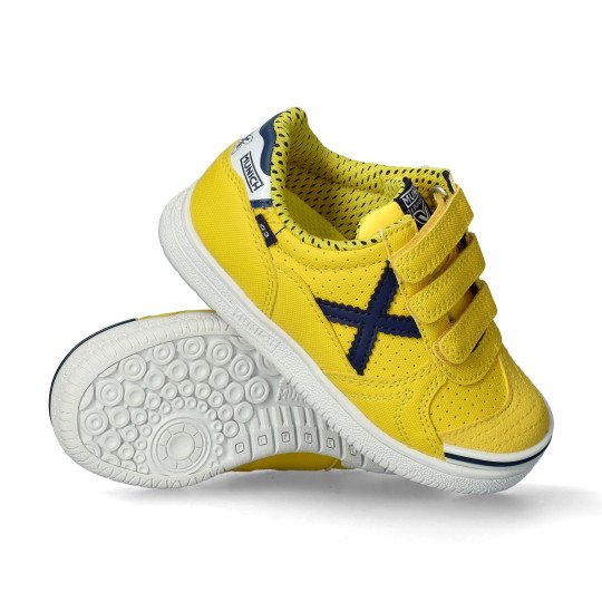 Zapatilla de Fútbol sala Munich G-3 Cinta Adhesiva Niño Amarillo