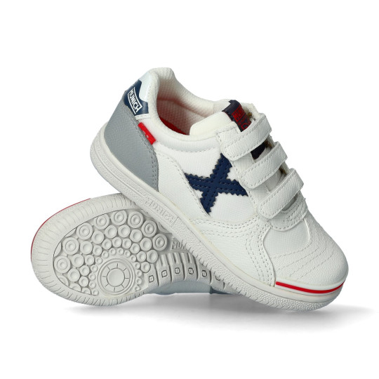 Zapatilla de Fútbol sala Munich G-3 Cinta Adhesiva Niño Blanco