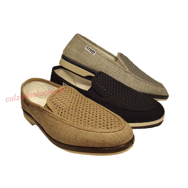 Zapatilla combinada con rejilla de hombre