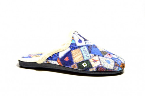 Zapatillas casa destalonadas azul