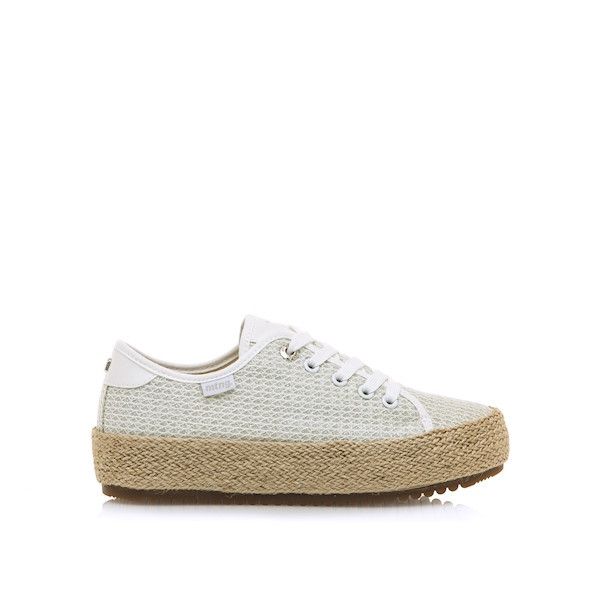 Zapatillas con plataforma esparto Mustang plata